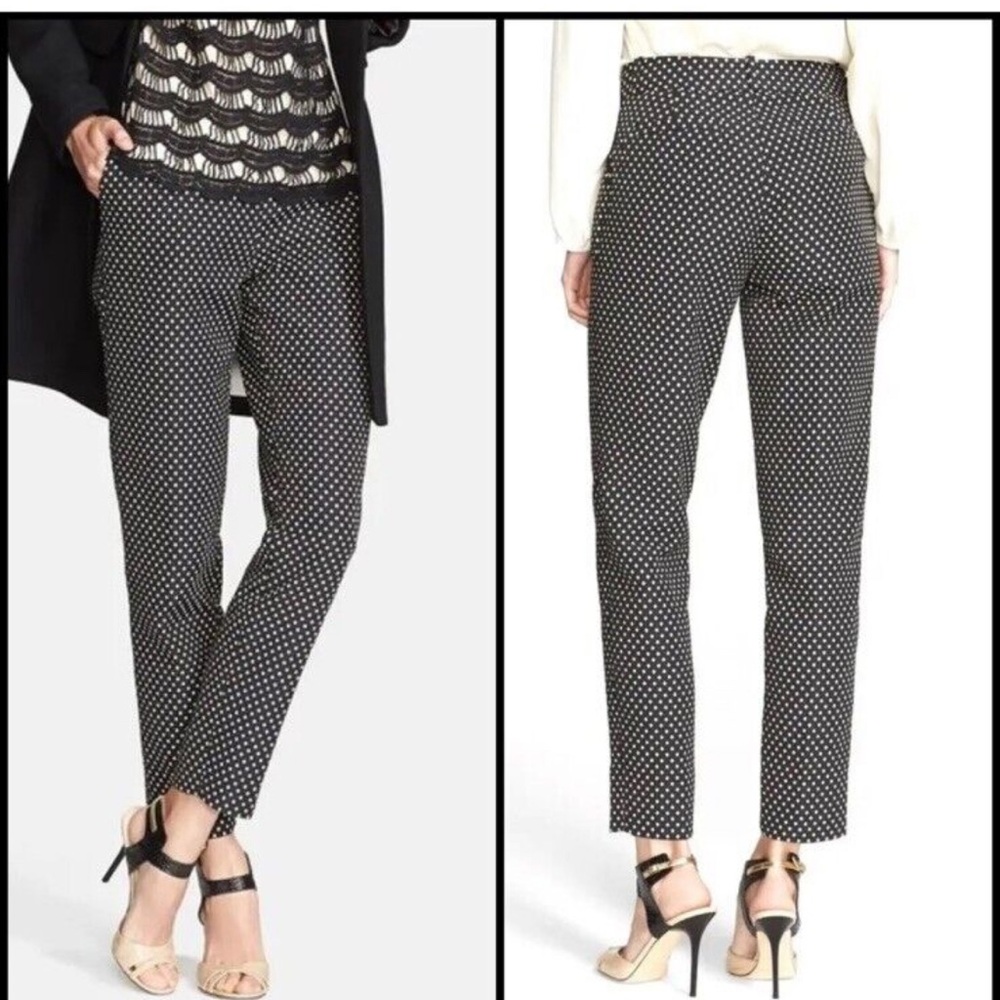Tory Burch Navy Polka Dot Pants sz 2